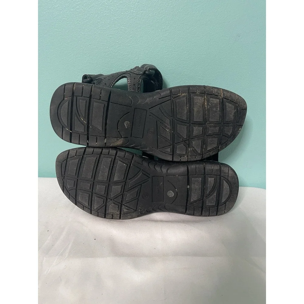 St. John's Bay Men's Black Slip-On Sandals Size 8 Casual Summer S-412‎